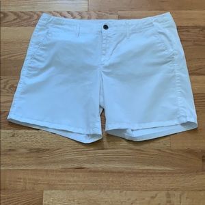 White cotton shorts